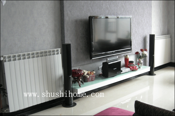 客廳背景墻暖氣片安裝效果圖